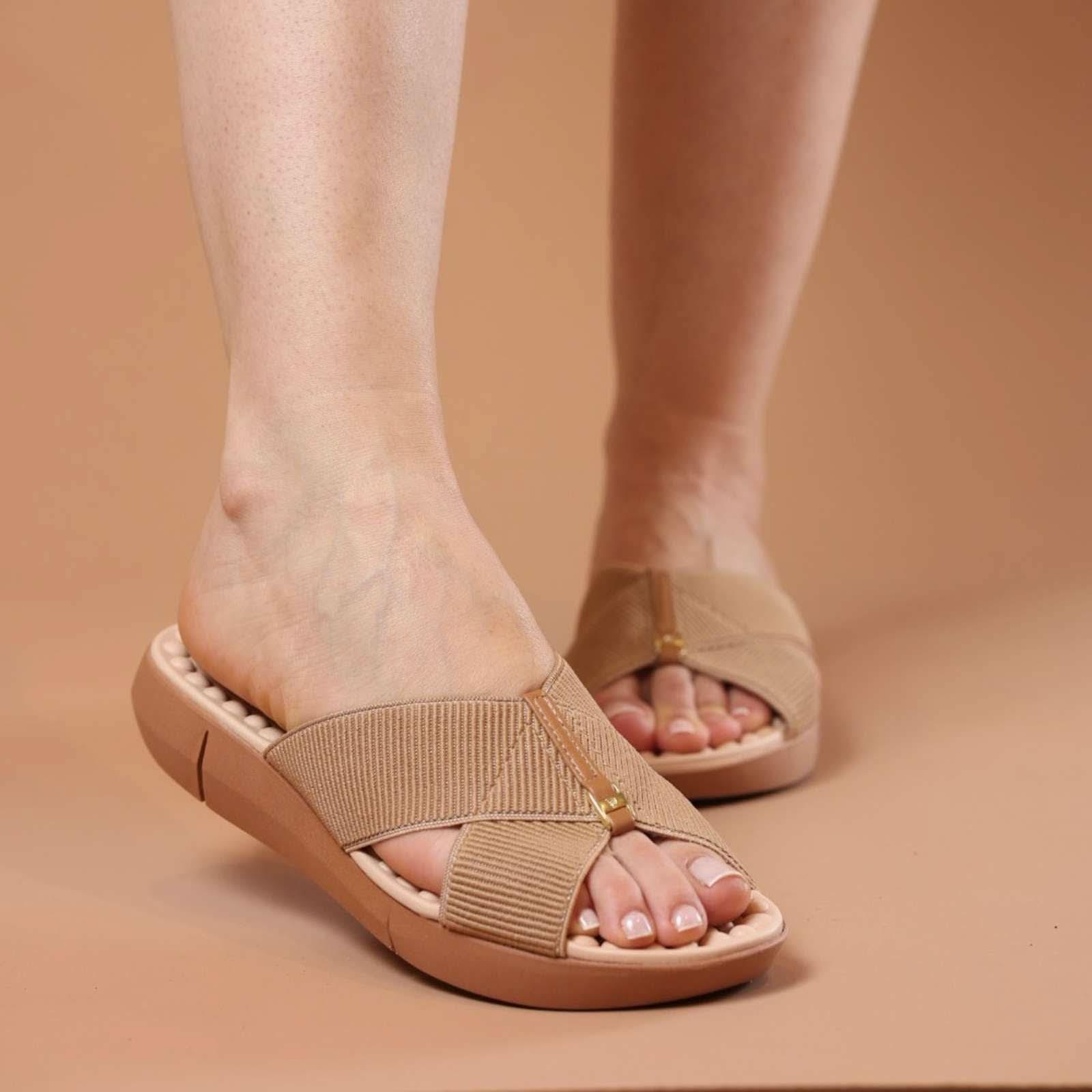 TAMANCO FEMININO MASSAGEADOR EM X - Banana Calçados -